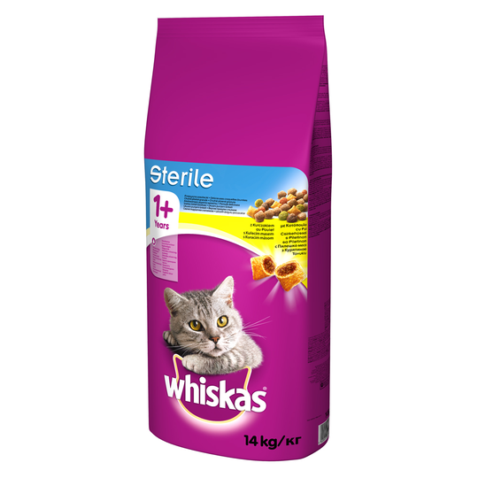 Whiskas Sterile 1+ Kyckling - 14 kg