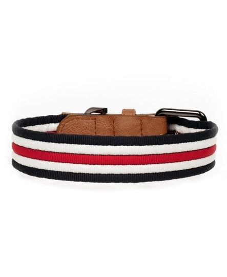 Milk & Pepper - Heritage Hundhalsband Randigt - Flera storlekar (40 x 2 cm)