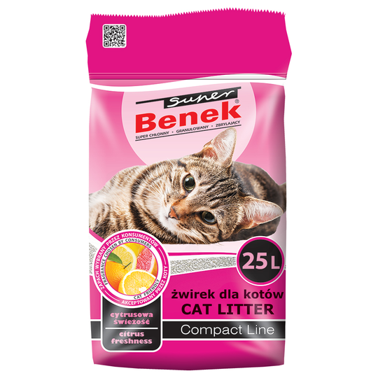 Super Benek Compact Citrus Freshness - Citrus Freshness 25 l (ca 20 kg)