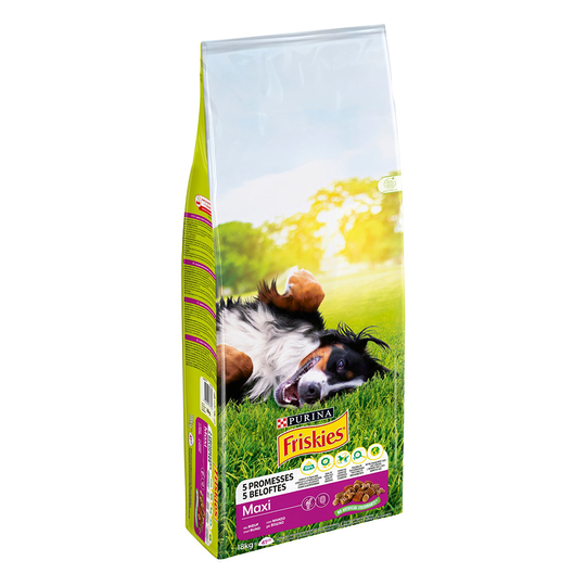 Purina Friskies Adult Large Breed Maxi Beef - Ekonomipack: 2 x 18 kg