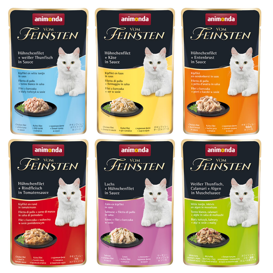Ekonomipack: Animonda vom Feinsten Pouch 36 x 50 g - Blandpack (6 olika sorter)