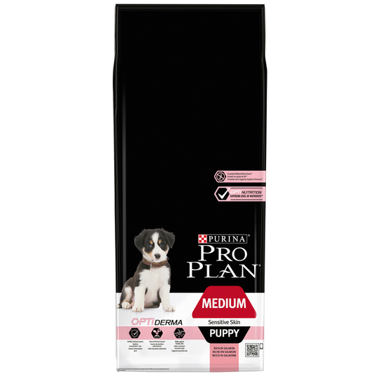 Pro Plan Medium Puppy Sensitive Skin OPTIDERMA Ekonomipack: 2 x 12 kg