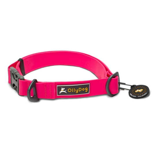 OllyDog Tilden vattentätt halsband - Rosa (M)