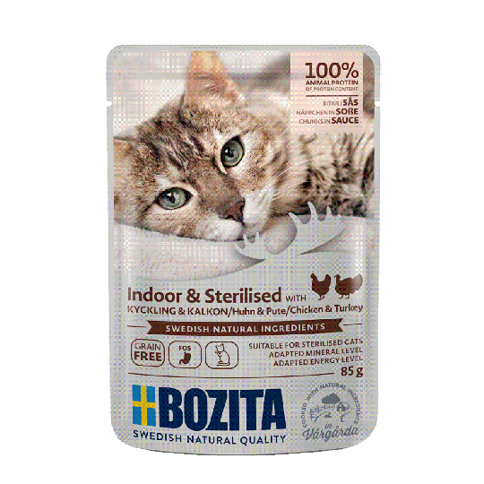 Indoor & Sterilised Bitar i Sås med Fågel - 12 st x 85 g