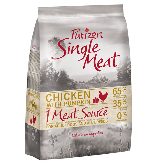 Prova-på-pris! 1 kg Purizon Adult torrfoder - Single Meat Chicken & Pumpkin
