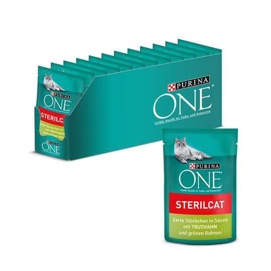 Ekonomipack: Purina One 24 x 85 g Sterilised Lax & morötter