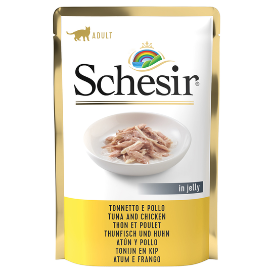 Schesir Jelly Pouch 6 x 85 g Tonfisk & kyckling