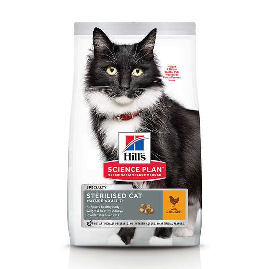 7 kg / 10 kg / 15 kg Hill's Science Plan till extra pris! - Mature Adult Sterilised Chicken (10 kg)