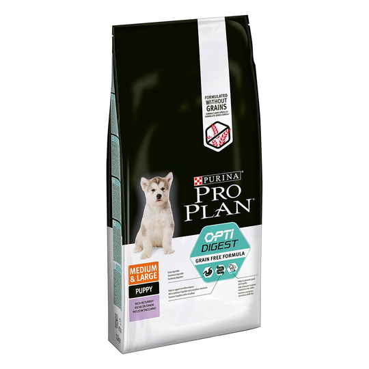 PURINA PRO PLAN OPTIDIGEST Medium & Large Puppy Rich in Turkey - 12 kg