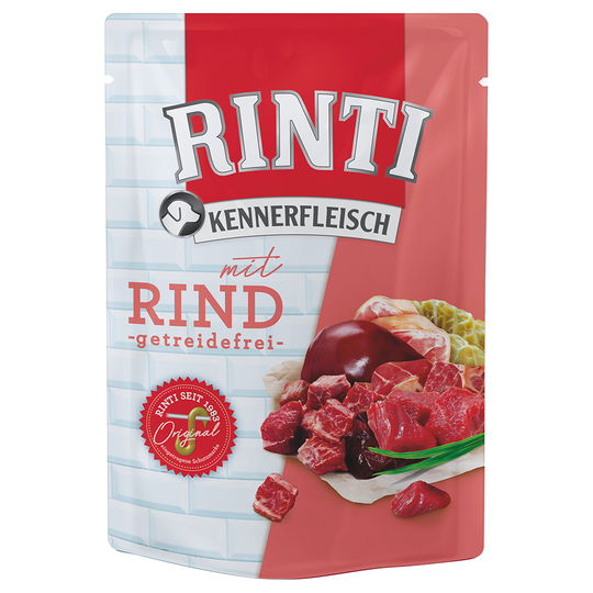 Ekonomipack: RINTI Kennerfleisch Pouches 20 x 400 g - Nötkött