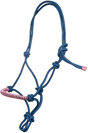 HKM Repgrimma med tyglar - Azure/Rose
