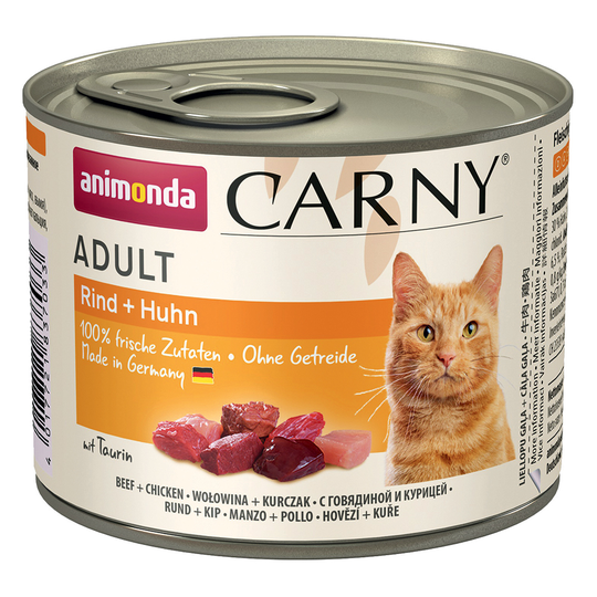Animonda Carny Adult 6 x 200 g - Nötkött & kyckling