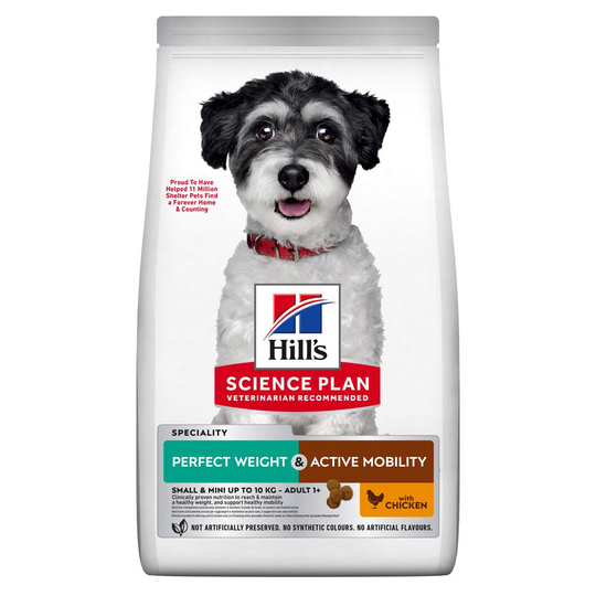 Hill's Science Plan hundfoder till sparpris! - Adult Perfect Weight & Active Mobility Small & Mini Chicken (6 kg)