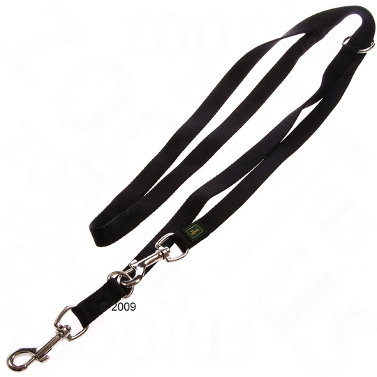 HUNTER set: Vario Basic Alu Strong Halsband + koppel, svart - Halsband stl. M + koppel 200 cm/20 mm