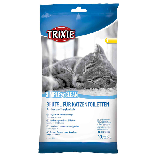 Trixie Simple'n'Clean påsar för kattoaletten - L: upp till 46 x 59 cm, 10 st