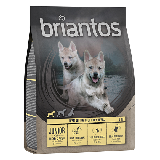 Briantos Grain Free Junior Kyckling & potatis - 4 x 1 kg