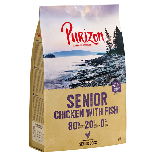Prova-på-pris! 1 kg Purizon Adult torrfoder - Senior Chicken & Fish
