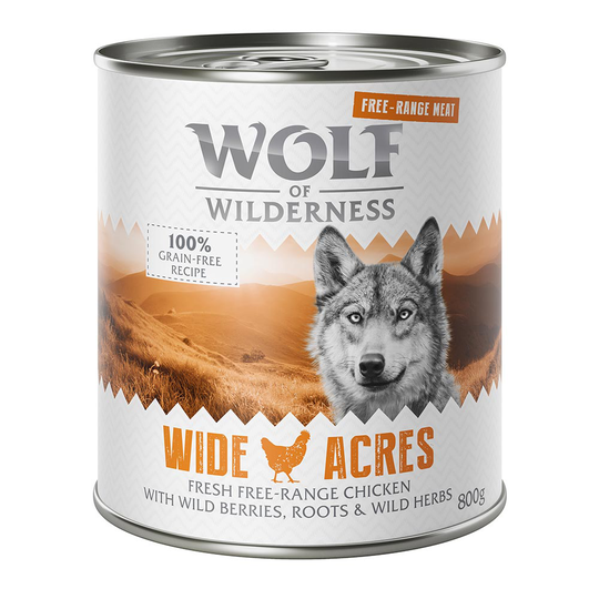 Wolf of Wilderness Free Range 6 x 800 g - Wide Acres - Free Range Chicken