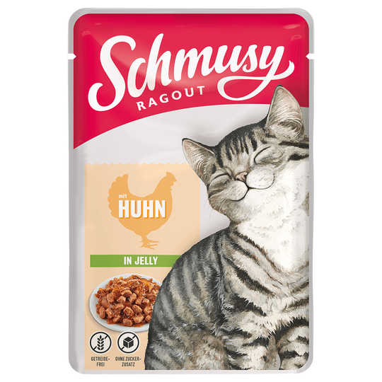 Schmusy Ragout in Jelly 22 x 100 g - Kyckling