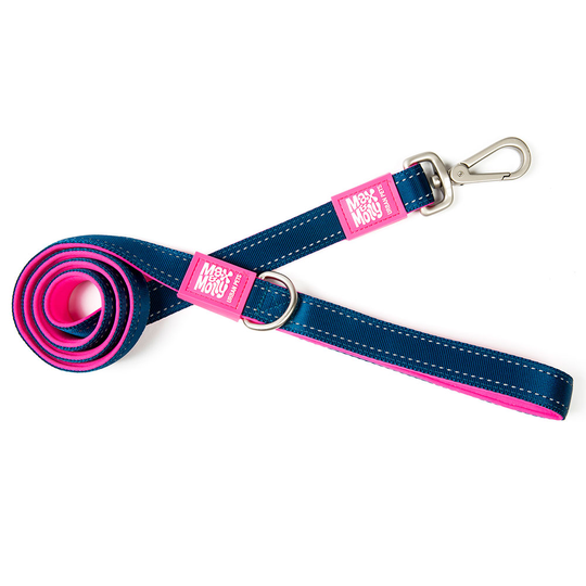 Max & Molly Matrix Short Leash koppel pink - Stl. XS: 120 cm långt, 10 mm brett