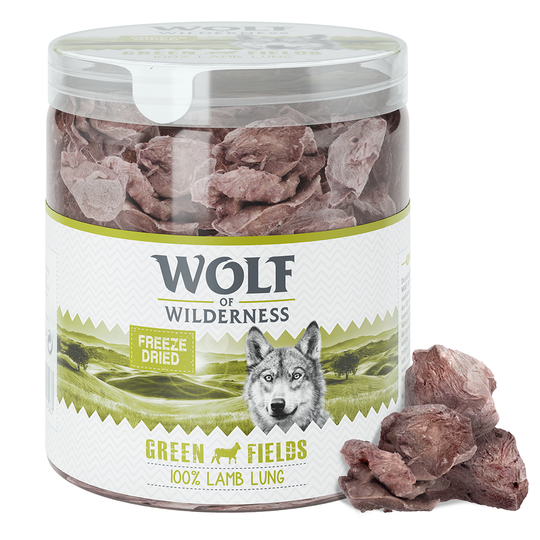Extra lågt Cyberweek-pris! Wolf of Wilderness - RAW Snacks - Lammlunga (50 g)