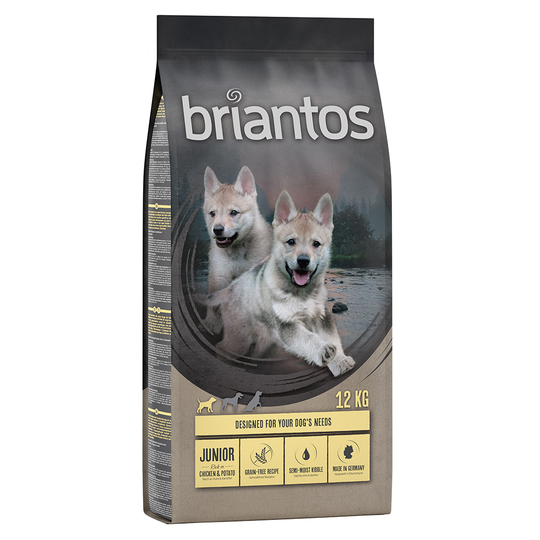 12/14 kg Briantos torrfoder till specialpris! - Grain Free Junior Kyckling & potatis 12 kg