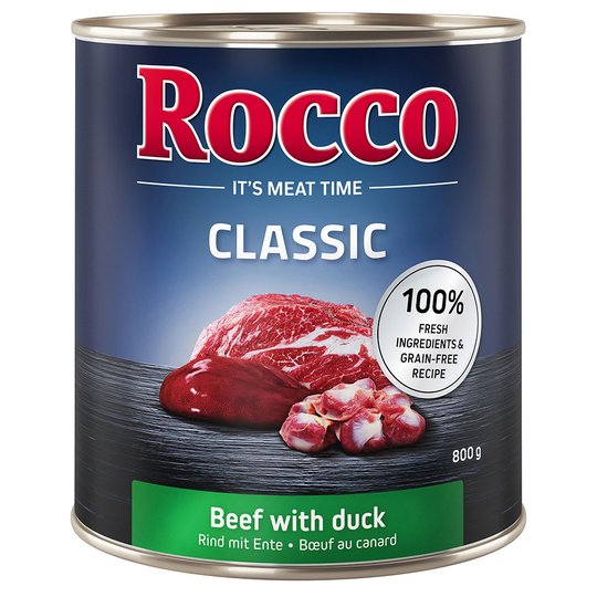Sparpris! Rocco Classic 24 x 800 g - Nötkött & anka