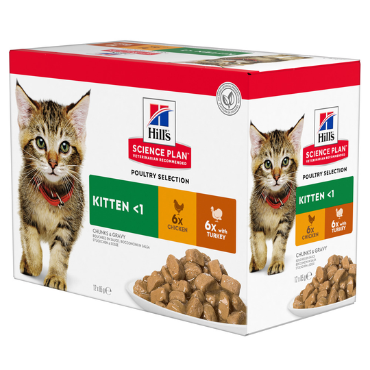 24 x 85 g Hill's Science Plan kattmat till kanonpris! - Kitten Poultry Selection