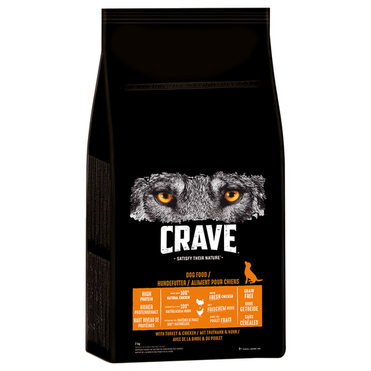 25 % rabatt! Crave Adult torrfoder för hund - Turkey & Chicken (7 kg )
