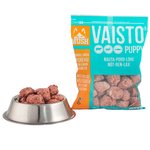 Vaisto® Köttbullar Puppy Nöt-Ren-Lax - 8 st x 800 g