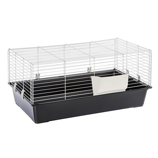 Ferplast Piggy Basic smådjursbur - Svart: L 95 x B 57 x H 46 cm