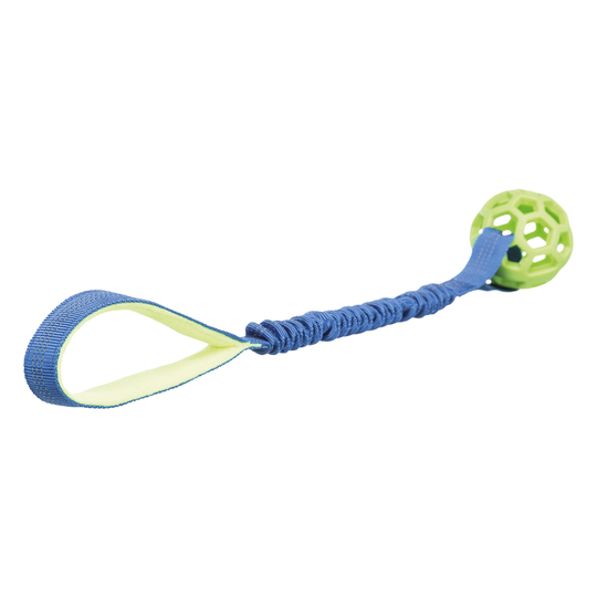 Trixie Bungee Tugger med boll hundleksak - 48 cm lång, Ø 7 cm