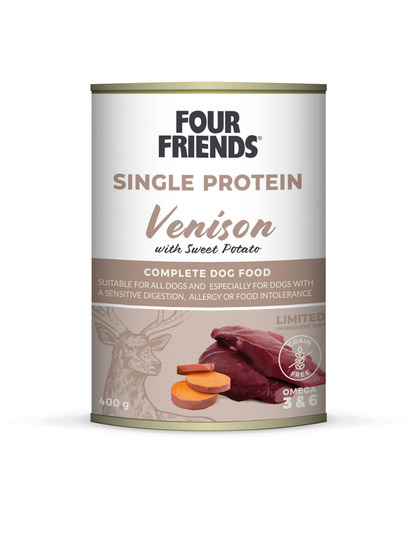 Single Protein Venison & Sweet Potato Våtfoder - 6 st x 400 g