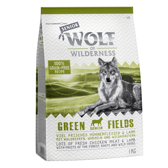 Wolf of Wilderness Senior - Green Fields Lamb - 1 kg