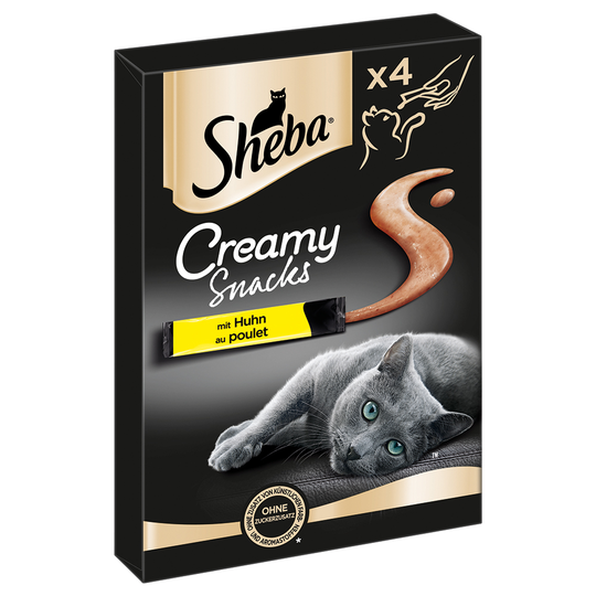 4 x 12 g Sheba Creamy Snacks till sparpris! - Kyckling