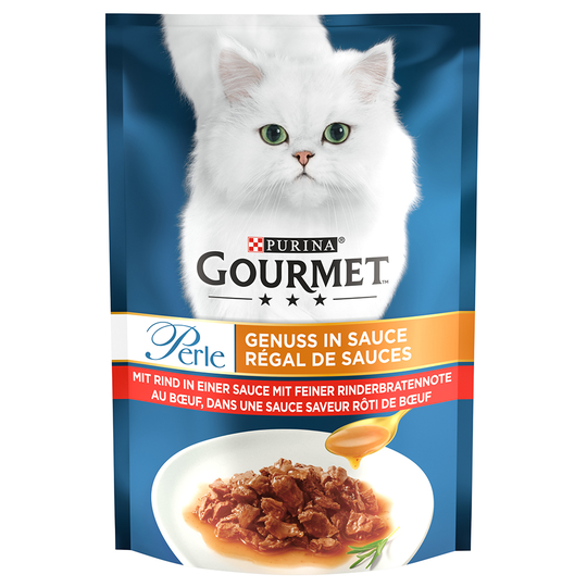 Ekonomipack: Gourmet Perle Pleasure in Sauce 52 x 85 g - Nötkött
