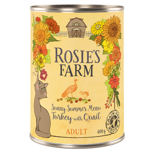 Rosie's Farm Adult Summer Edition: Kalkon med vaktel - 6 x 400 g