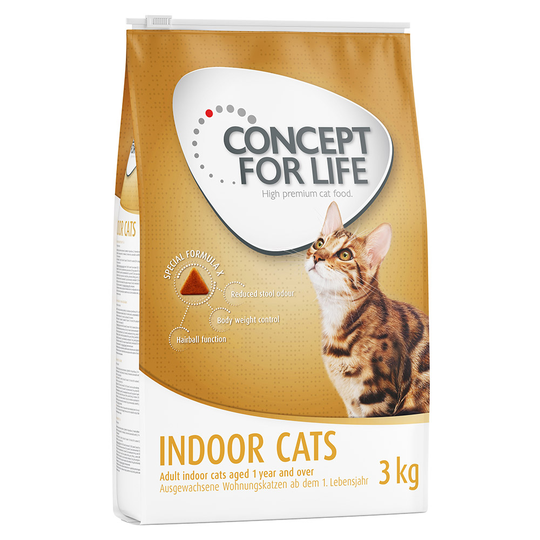 Concept for Life Indoor Cats - förbättrad formel! - 3 kg
