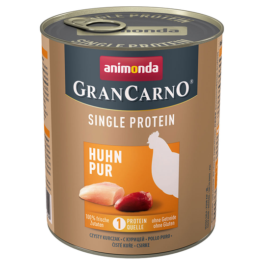 Animonda GranCarno Adult Single Protein 24 x 800 g - Kyckling Pur