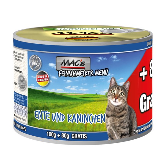 MAC's Cat Gourmet 6 x 180 g Anka & kanin