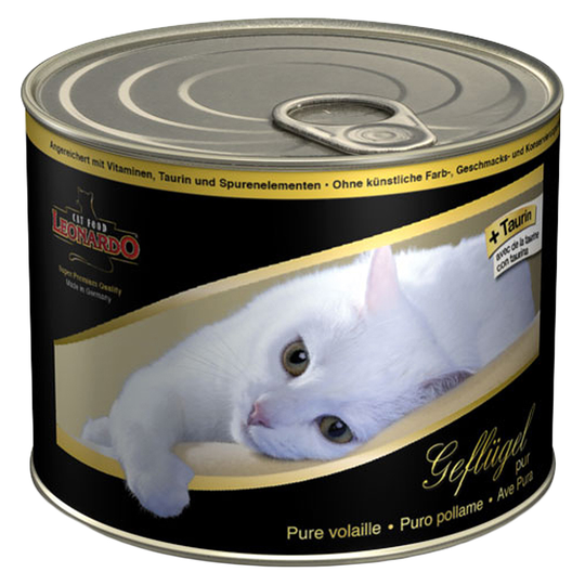 Ekonomipack: Leonardo All Meat 24 x 200 g - Pure Poultry