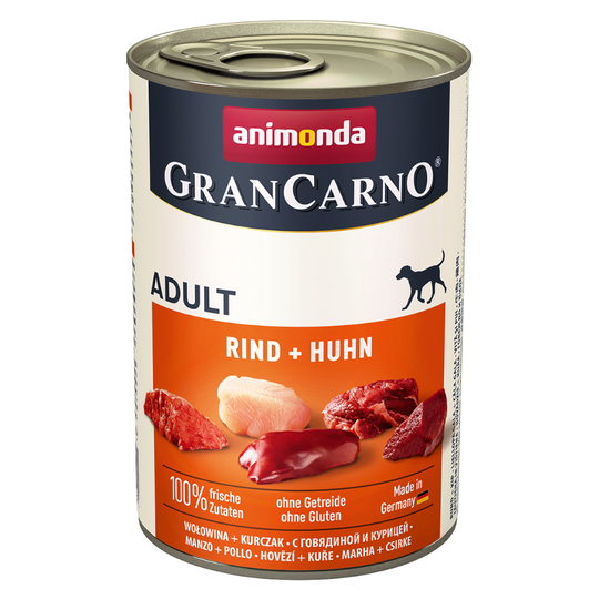 Ekonomipack: Animonda GranCarno Original 24 x 400 g - Nötkött & kyckling