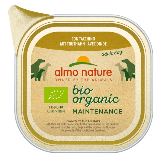 Almo Nature BioOrganic Maintenance 12 x 100 g - Blandpack II: eko kyckling & eko grönsaker + eko kalkon