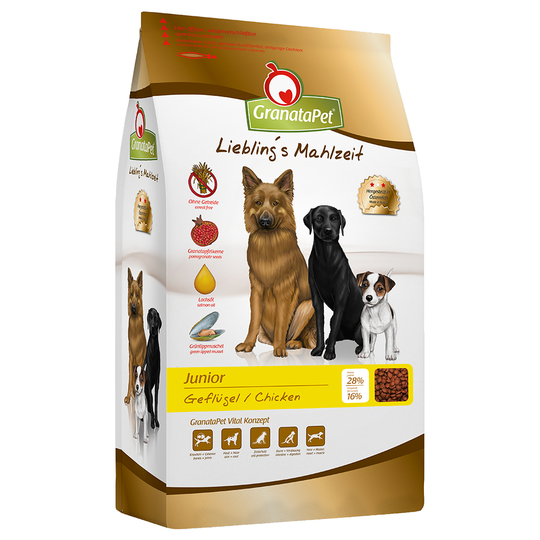 Ekonomipack: GranataPet hundfoder till lågpris! - Junior Kyckling (2 x 10 kg)