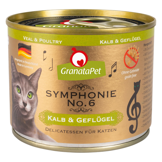 Ekonomipack: GranataPet Symphonie 12 x 200 g - Kalv & fågel