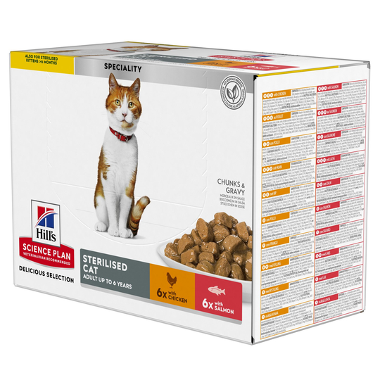 Adult Sterilised Cat våtfoder med kyckling och lax - 12 x 85 g