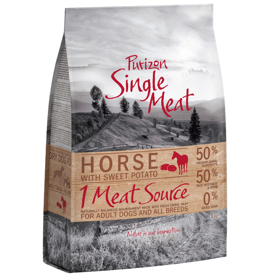Purizon Single Meat Adult Horse & Sweet Potato - spannmålsfritt - 4 kg