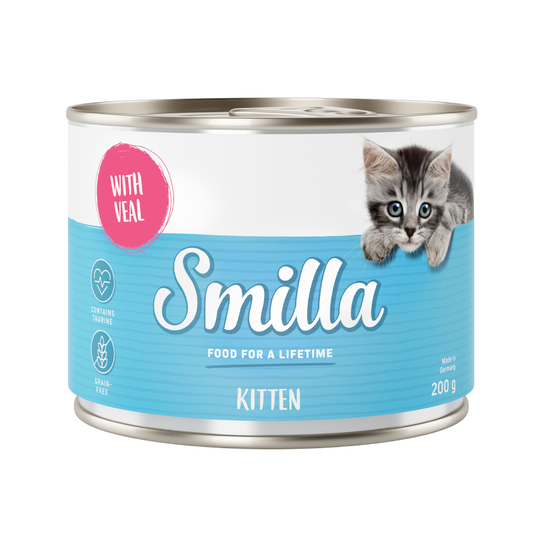 Ekonomipack: Smilla Kitten 24 x 200 g - Kalvkött