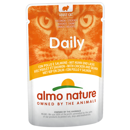 Almo Nature Daily Menu Pouch 6 x 70 g - Kyckling och lax