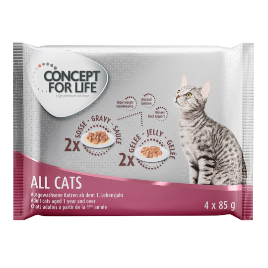 Concept for Life provpack - 4 x 85 g - All Cats